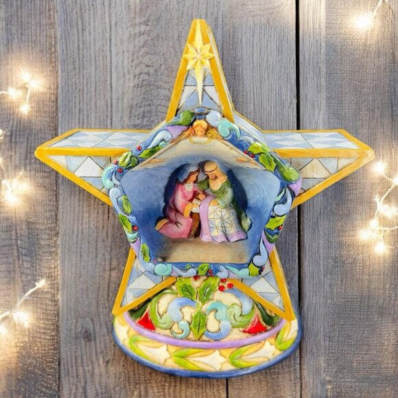 Jim Shore Winter's Miracle Lighted Nativity Star from the Heartwood Creek WORKS - Picture 1 of 12